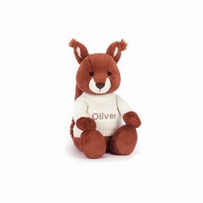 Jellycat Bashful Eekhoorn with Cream Jumper | XB0453872